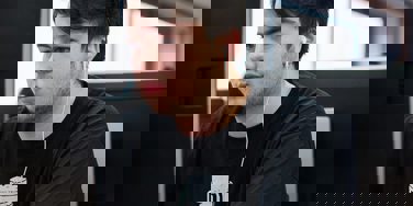 computer student looking at monitor