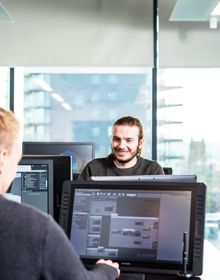 University Centre Leeds students 3d modelling at computers