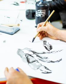 University Centre Leeds Fine art student illustrating